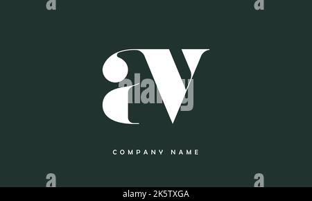 AV, VA Abstract Letters Logo Monogram Stock Vector