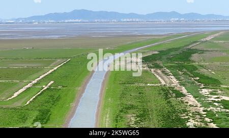 NANJING, CHINA - OCTOBER 10, 2022 - An aerial view shows the exposed ...