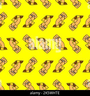 Running fist Pattern seamless. fist run Background. Vector texture Stock Vector