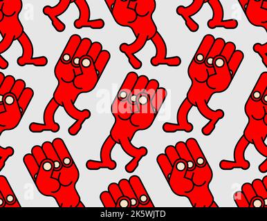 Running fist Pattern seamless. fist run Background. Vector texture Stock Vector