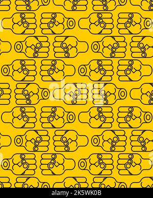 Fist Pattern seamless . Fists Background. Vector texture Stock Vector