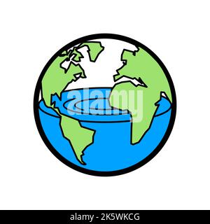 Planet Earth is running out of water. World catastrophe of lack of water on Earth. Stock Vector