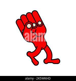 Running fist. fist run. Vector illustration Stock Vector