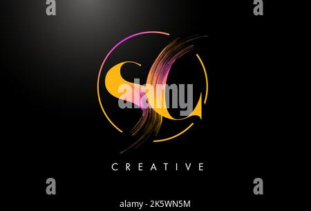 SC S C Letter Logo with Color block Design and Creative Cut. Creative logo  design Stock Vector Image & Art - Alamy