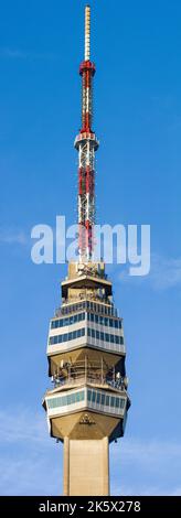 The Avala Tower - telecommunications tower on Mount Avala, Belgrade, Serbia Stock Photo