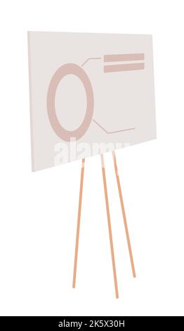 Presentation board semi flat color vector object Stock Vector