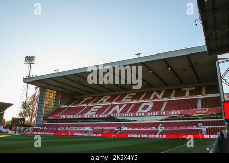 Nottingham, UK. 10th Oct, 2022. A general view of The Trent End stand during the Premier League match Nottingham Forest vs Aston Villa at City Ground, Nottingham, United Kingdom, 10th October 2022 (Photo by Gareth Evans/News Images) in Nottingham, United Kingdom on 10/10/2022. (Photo by Gareth Evans/News Images/Sipa USA) Credit: Sipa USA/Alamy Live News Stock Photo