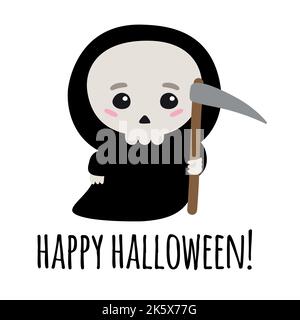 Halloween Grim Reaper Chibi Anime Graphic by vect studio