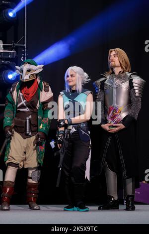 Poland, Poznan - October 09, 2022: Poznan Game Arena, video game characters, cosplay. Stock Photo