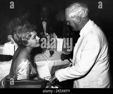 KIM NOVAK at the circa May 1956 British Premiere / Reception at the Blackpool Opera House of THE EDDY DUCHIN STORY 1956 director GEORGE SIDNEY publicity for Columbia Pictures Stock Photo