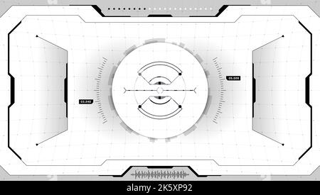 FUI HUD virtual reality, view from the helmet. Sci-fi Head-up display ...