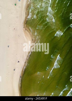 People Relaxing On The Beach Miedzyzdroje Baltic Sea Poland Stock Photo 