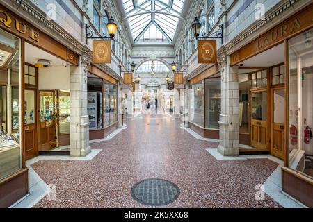 The interior of Grosvenor Shopping Mall in Chester City Centre, Cheshire, UK on 6 October 2022 Stock Photo