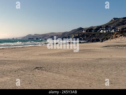 The very popular Dillon Beach in Marin County, California, United States. Dillon Beach near Tomales. Free public acess below high tide line. Stock Photo