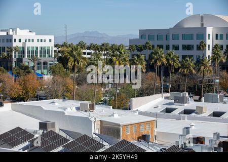 Afternoon view of downtown Chandler, Arizona, USA. Stock Photo