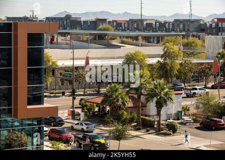 Afternoon view of downtown Chandler, Arizona, USA. Stock Photo