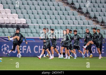 Warsaw, Poland. 10th Oct, 2022. Team of Real Madrid seen during the official training session one day before the UEFA Champions League Group Stage match between FC Shakhtar Donetsk and Real Madrid at Marshal Jozef Pilsudski Legia Warsaw Municipal Stadium. Credit: SOPA Images Limited/Alamy Live News Stock Photo