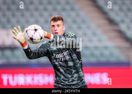 Warsaw, Poland. 10th Oct, 2022. Luis Lopez of Real Madrid seen in action during the official training session one day before the UEFA Champions League Group Stage match between FC Shakhtar Donetsk and Real Madrid at Marshal Jozef Pilsudski Legia Warsaw Municipal Stadium. Credit: SOPA Images Limited/Alamy Live News Stock Photo