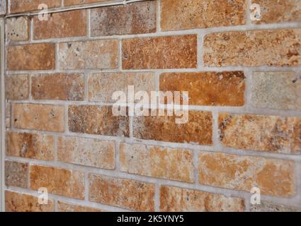 Background texture of brown brick wall in high resolution Stock Photo