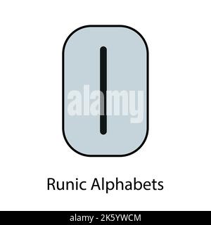 Runic Alphabets. Complete collection of Rune alphabet, futhark. Writing ancient Germans. Vector Mystical symbols.  Esoteric, occult, magic illustratio Stock Vector