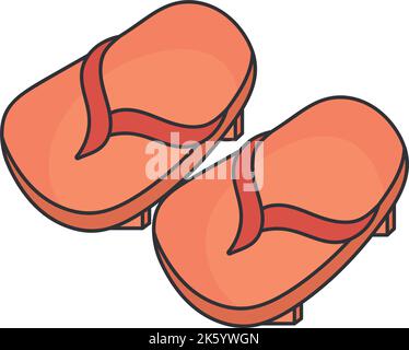 japanese culture geta shoes Stock Vector
