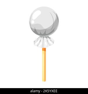 Candy on a stick isometric 3d sweet. Lollipop caramel vector Stock Vector