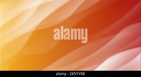 Abstract background with transperent white foggy diagonal waves, red to orange gradient Stock Vector