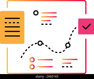 Strategy plan outline icon tactic game vector Stock Vector