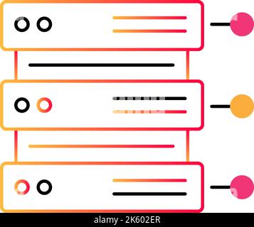 Server outline icon data storage cloud computer Stock Vector