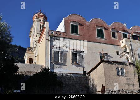 Conca dei Marini - Scorcio della Chiesa di San Pancrazio Martire Stock Photo