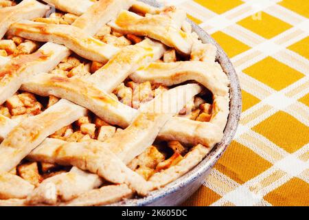 Freshly baked apple pie (shallow dof) Stock Photo