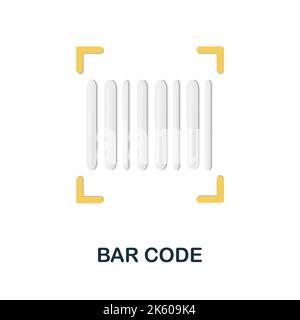 Bar Code icon. 3d illustration from online store collection. Creative Bar Code 3d icon for web design, templates, infographics and more Stock Vector