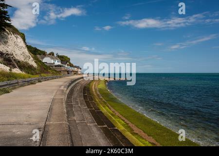 Sea defence along coast, Ventnor, Isle of Wight, UK Stock Photo