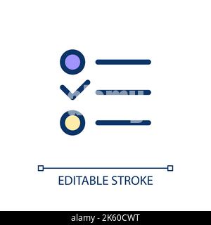 Checklist pixel perfect RGB color ui icon Stock Vector