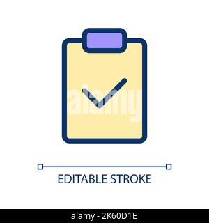 Completed task pixel perfect RGB color ui icon Stock Vector