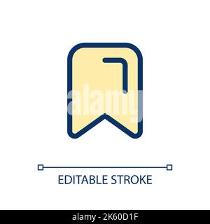 Marked content pixel perfect RGB color ui icon Stock Vector