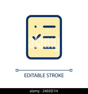 Survey pixel perfect RGB color ui icon Stock Vector