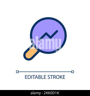 Analytic tool pixel perfect RGB color ui icon Stock Vector