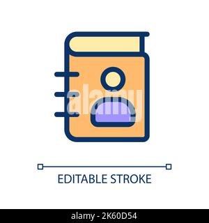 Contact list pixel perfect RGB color ui icon Stock Vector