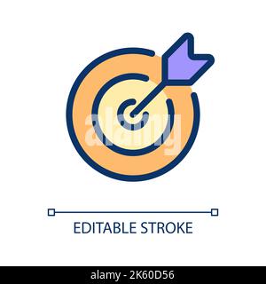 Reaching target pixel perfect RGB color ui icon Stock Vector