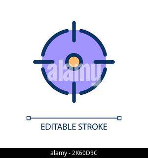 Aim pixel perfect RGB color ui icon Stock Vector