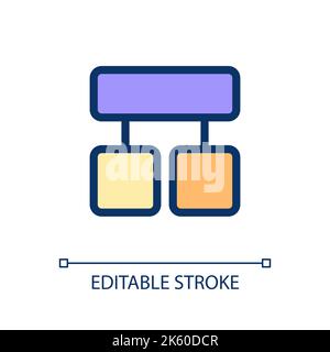 Block diagram pixel perfect RGB color ui icon Stock Vector