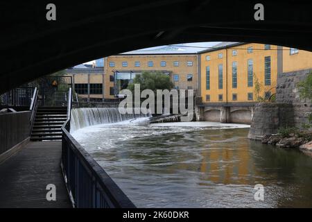 Norrkoping town in Sweden. Former industrial landscape - revitalized architecture. Stock Photo