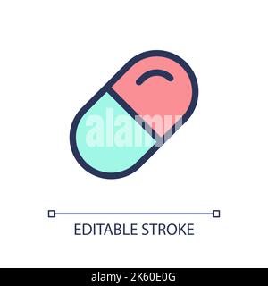 Medication pixel perfect RGB color ui icon Stock Vector