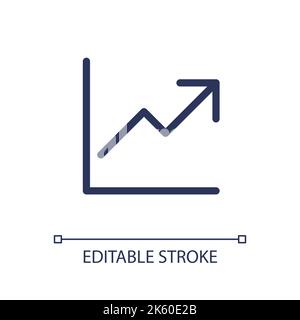 Growth pixel perfect RGB color ui icon Stock Vector