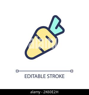 Carrot pixel perfect RGB color ui icon Stock Vector