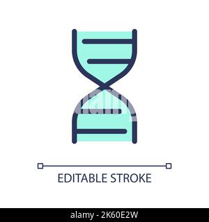 DNA molecule pixel perfect RGB color ui icon Stock Vector