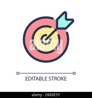 Target pixel perfect RGB color ui icon Stock Vector