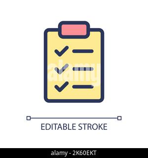 Checklist pixel perfect RGB color ui icon Stock Vector