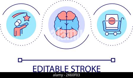 Neuromarketing loop concept icon Stock Vector